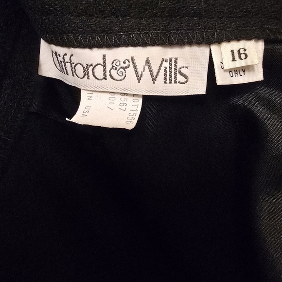 Wool Black Pencil Skirt for Women Size 16 - Picture 2 of 4